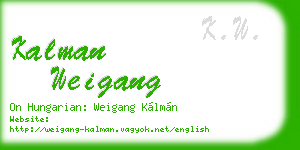 kalman weigang business card